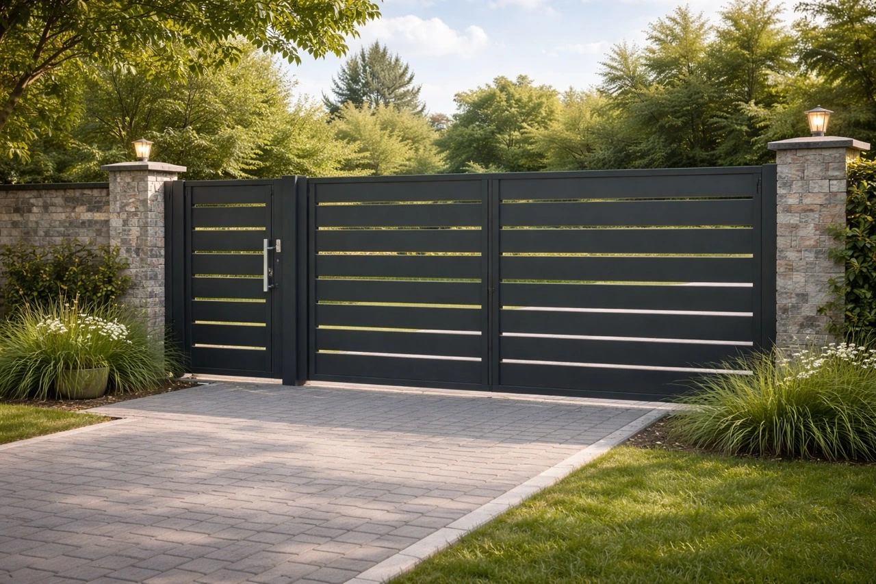 Grundstückszäune – Doppelstabmatte, Rankgitter, Sichtschutz