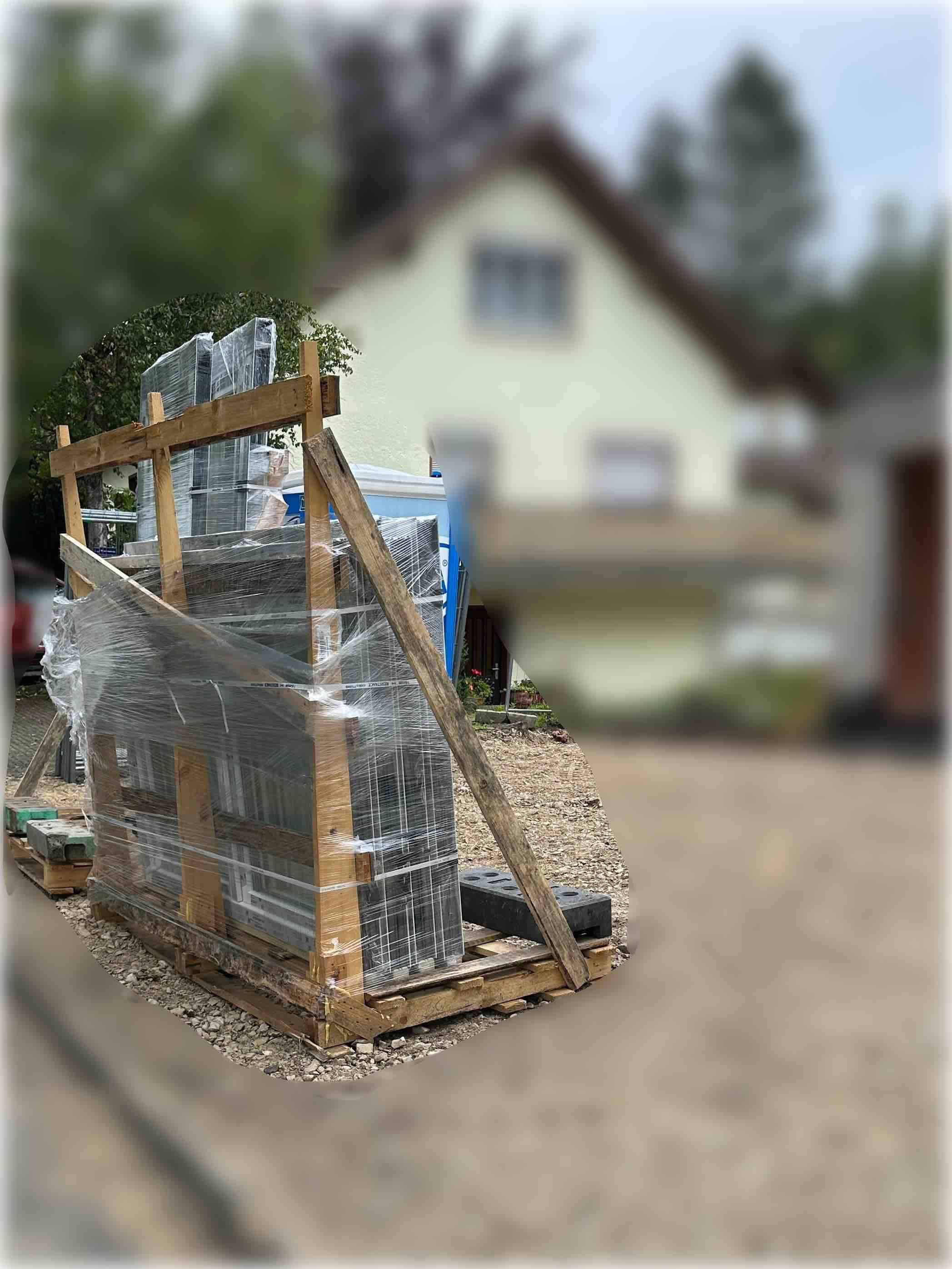 Moderne Fenster-Kombination in Weiß und Anthrazit - Architektenvilla