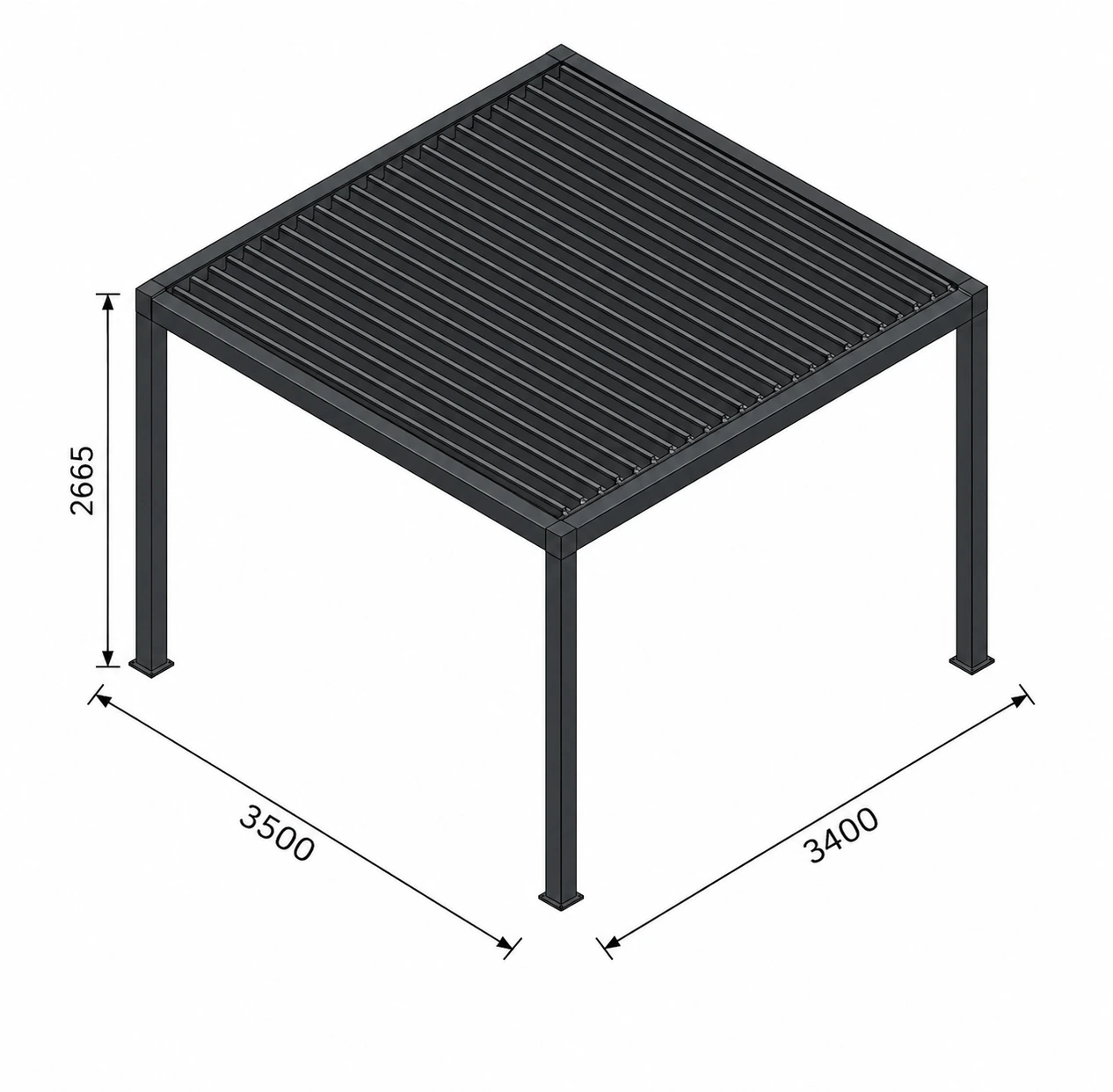 Aluprof aluminium pergola SB350