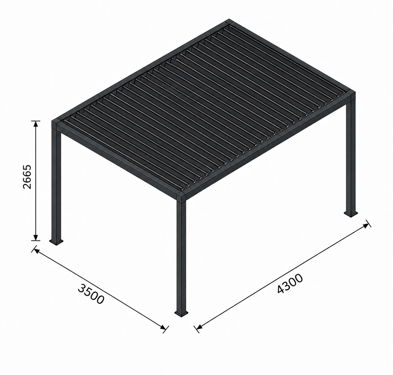 Aluprof aluminium pergola SB350