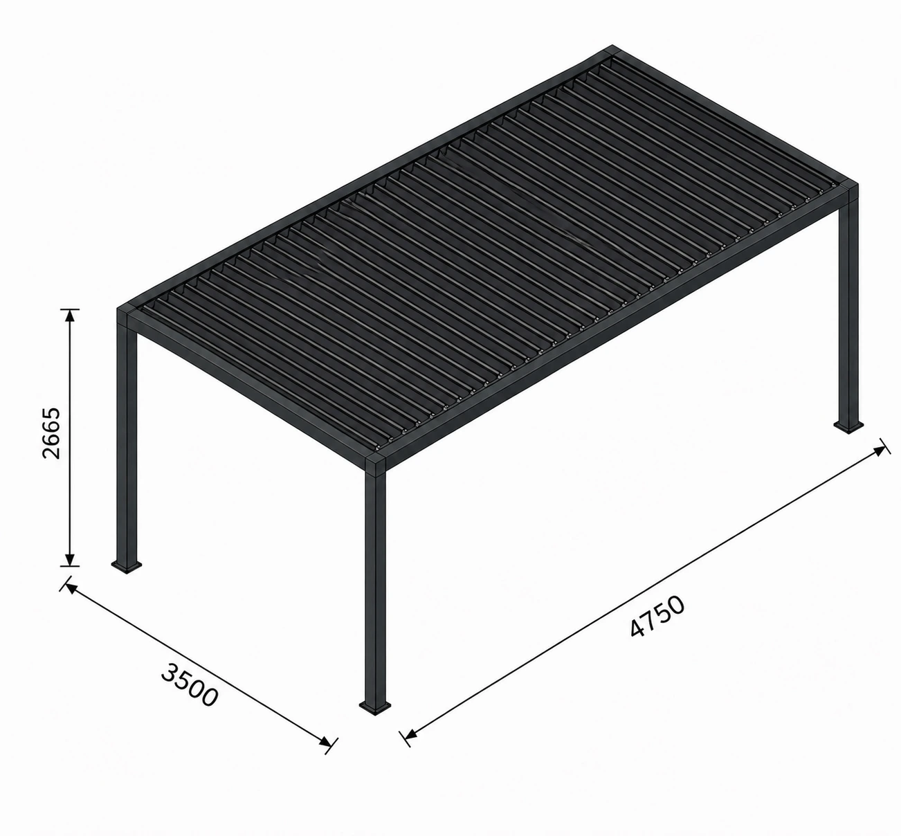 Aluprof aluminium pergola SB350