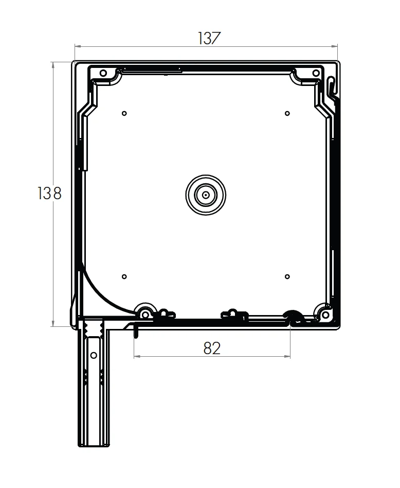 Rollladenkasten für die maximale Rollladenhöhe 137 x 137 mm erhältlich für die Durchmesser 40, 50 oder 60 cm.