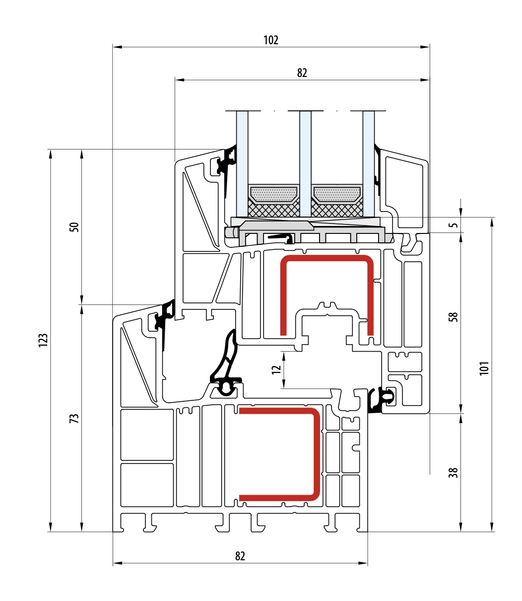 Salamander blueEvolution 82 - Premium Kunststofffenster mit 82mm Bautiefe
